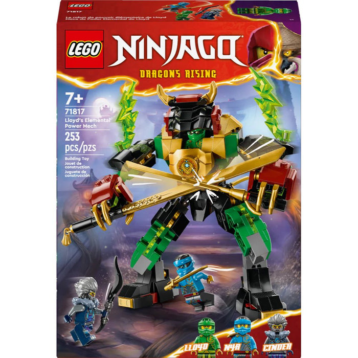 Lego Ninjago Mecha de Poder Elemental de Lloyd (71817) Dragons Rising 253 Piezas