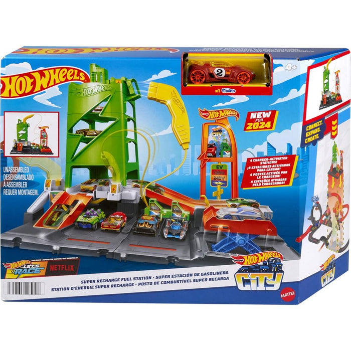 Super Estación de Gasolinera Hot Wheels City