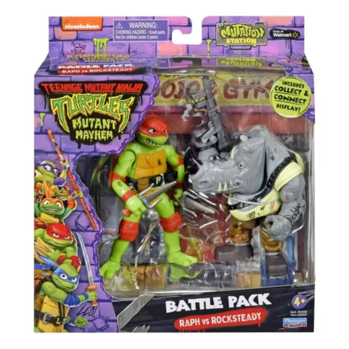 Tortugas Ninja Battle Pack Raph Vs Rocksteady